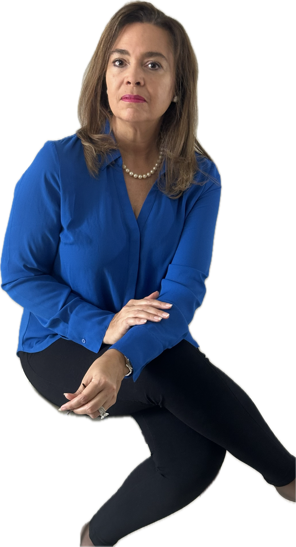 Kim Lewis Howard seated in a professional portrait